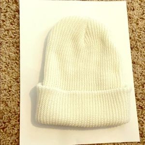 A white beanie